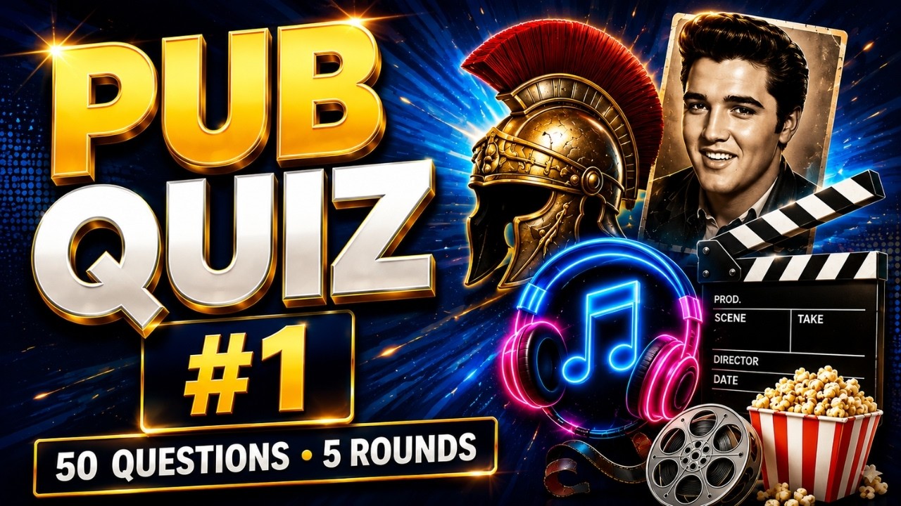 The Ultimate Pub Quiz #1 🧠 | 50 Questions, 5 Rounds &ndash; Can You Score 40/50? General Knowledge