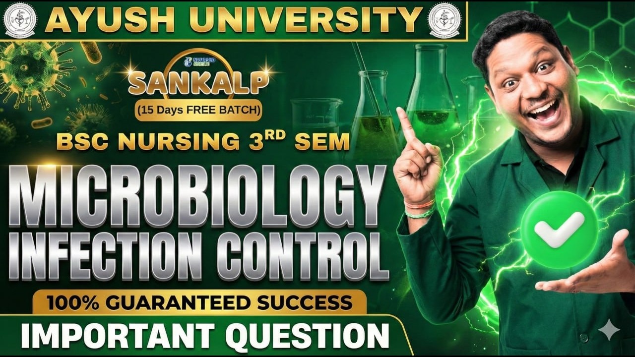 Microbiology & Infection Control | Important Questions | B.Sc Nursing 3rd Sem | Ayush University