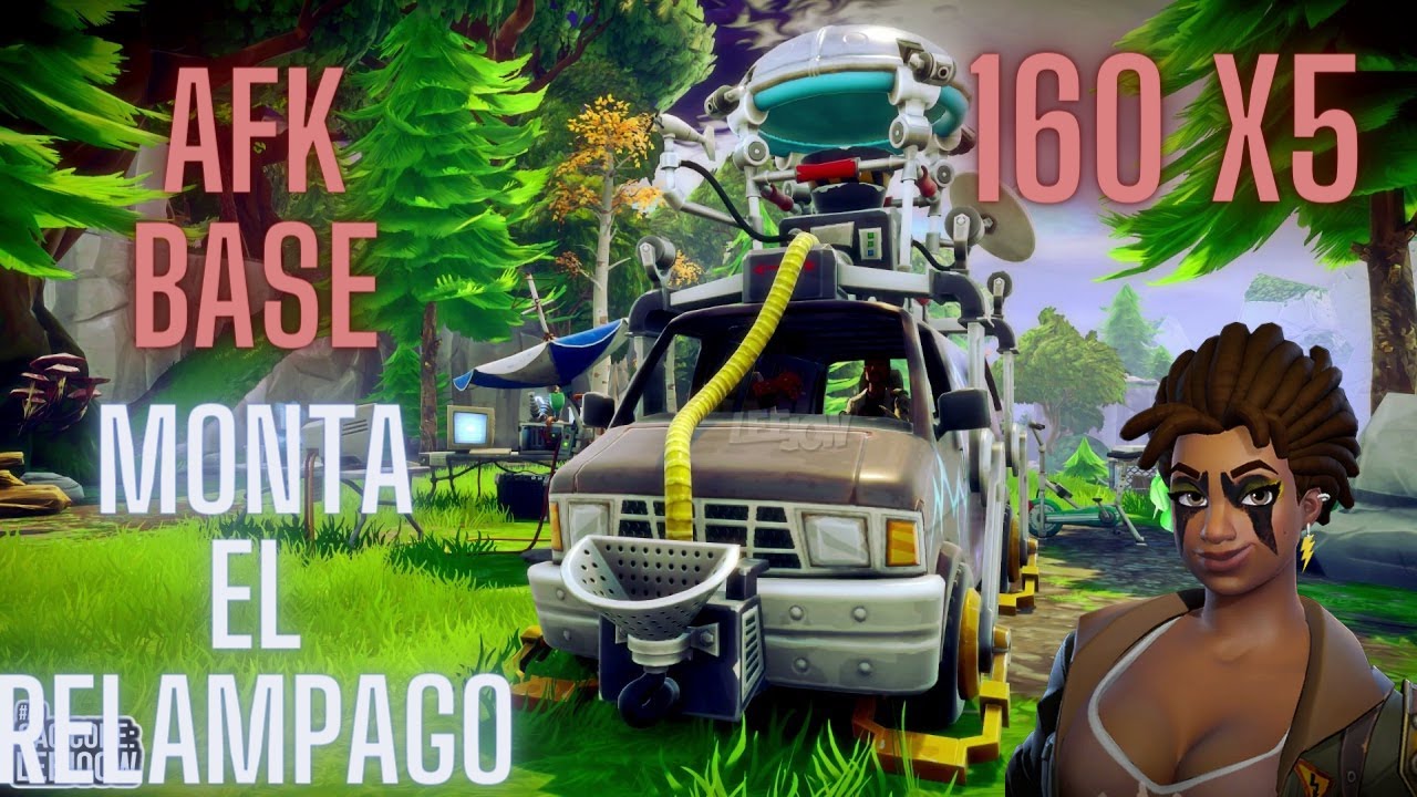 Base AFK Monta el Relampago 160 X5 SOLO / FORTNITE SALVAR AL MUNDO / Ride the lightning STW