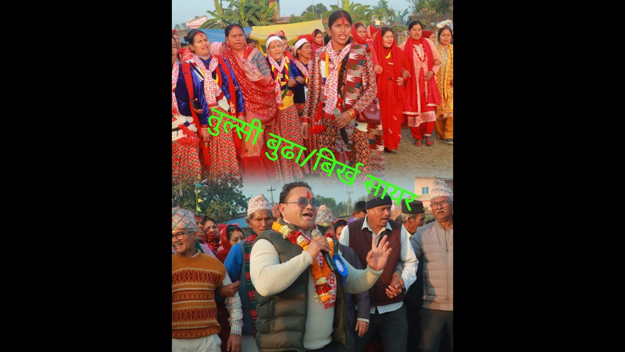 धनगढी को फुलवारीमा महोत्समा विर्ख सायर र तुल्सी बुढा बीच घम्सा घम्सी देउडा deuda fulbari