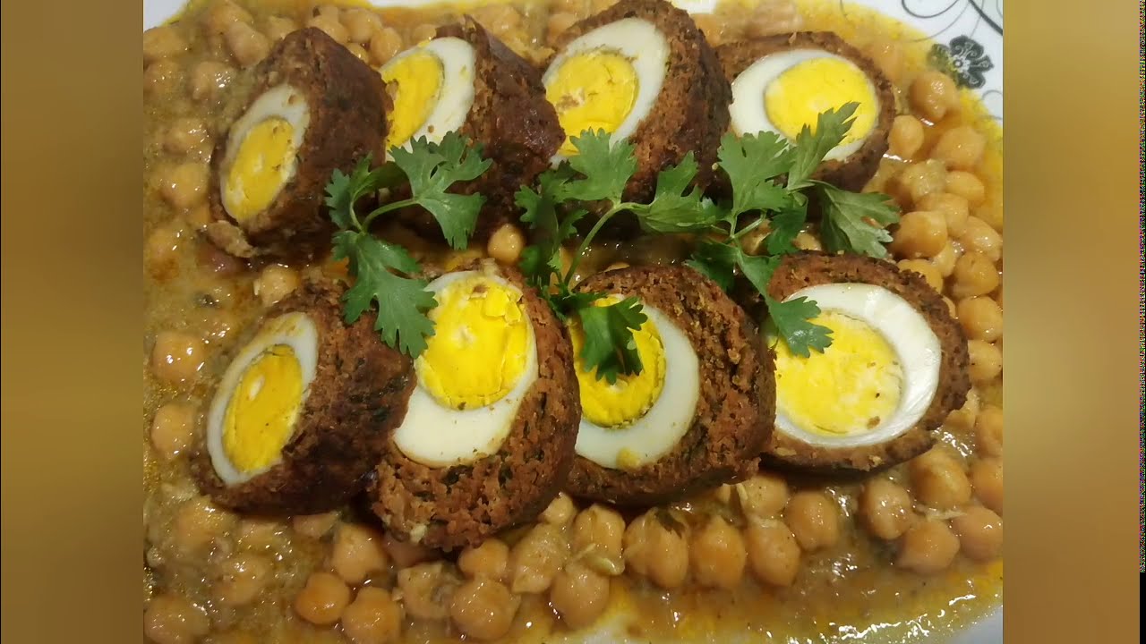 رولي لحم مفروم محشي بالبيض المسلوق 👌👌😋 اسهل طريقة