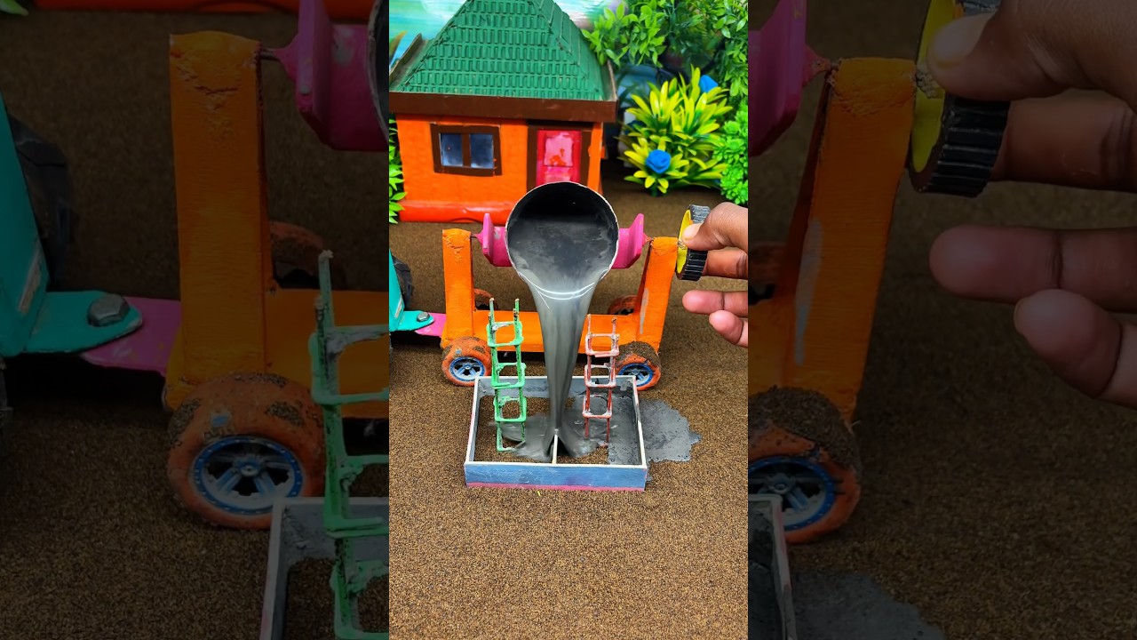 DIY Mini Cement Mixer Machine | Mini Construction Project#shorts#youtubeshorts