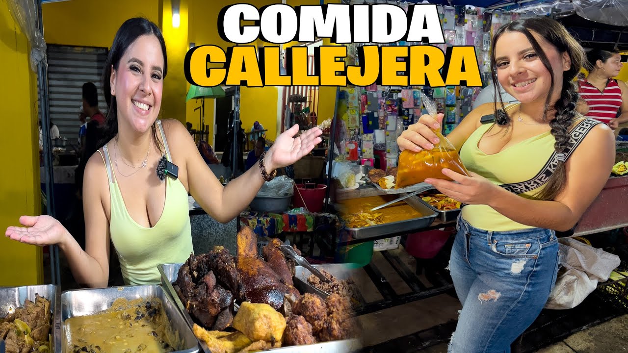 Así Disfrutamos De La MEJOR Comida CALLEJERA De Noche En El Salvador 