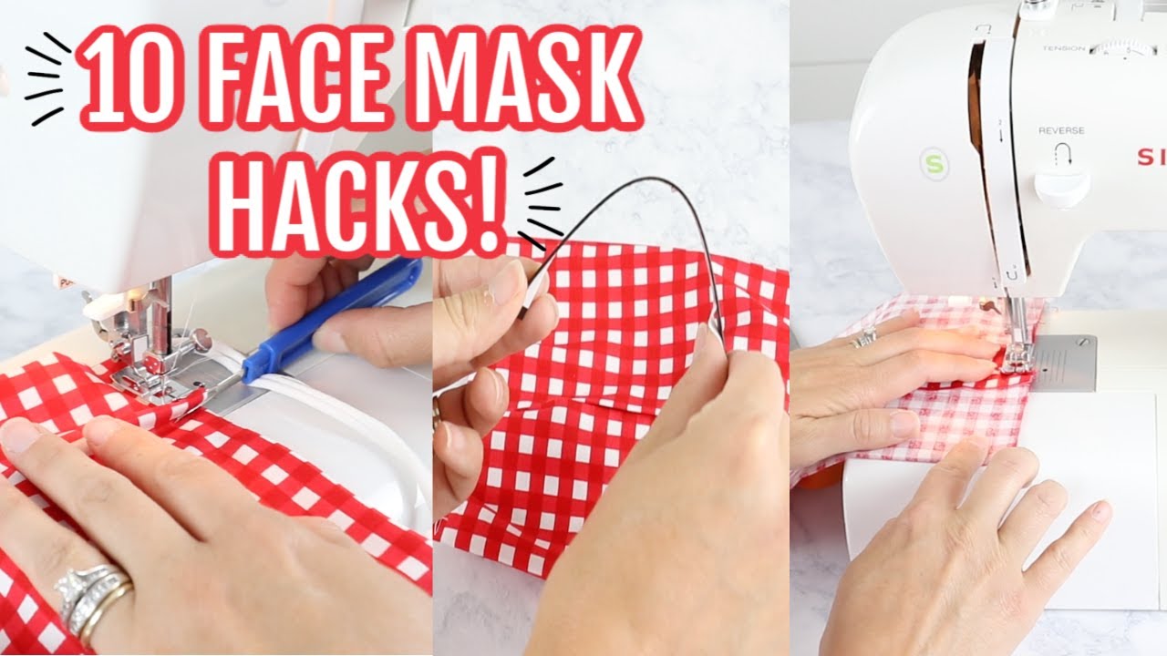 HOW TO MAKE A FACE MASK | 10 HACKS FOR MAKING FACE MASKS QUICK + EASY! | FACE MASK PLEATS HACKS!