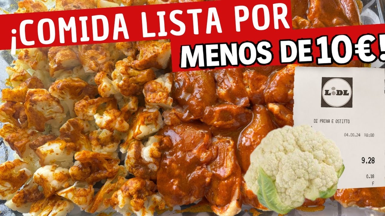 Coliflor y Contramuslo al Horno 🍗 Comida RICA y BARATA por menos de 10€  ✅