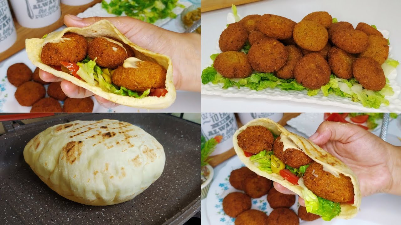 ألذ و أسرع سندويشات بدون لحوم ولا بطاطس👌 لذاذين متشبعوش منهم 😋 الخبز العربي ناجح 💯 فلافل