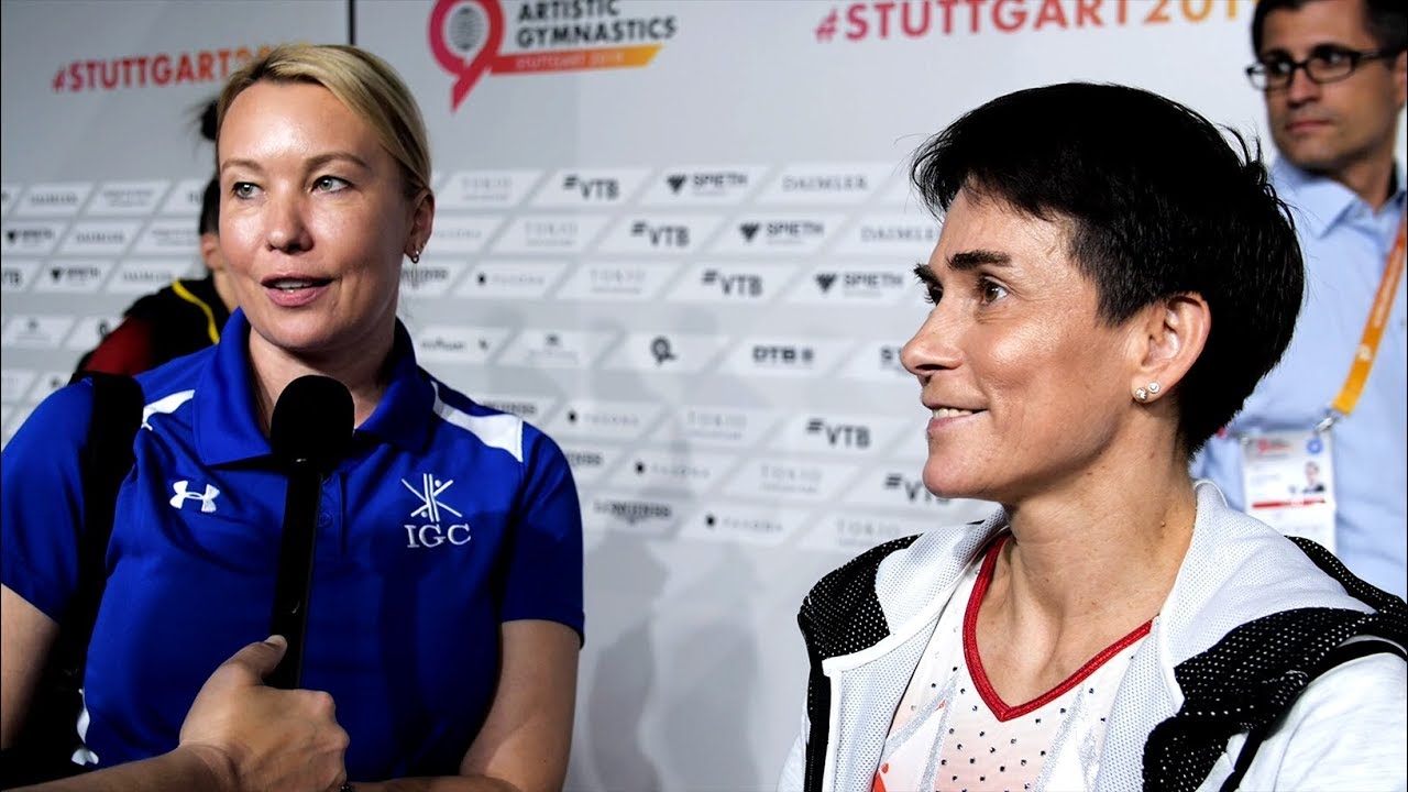 Oksana Chusovitina (UZB) Interview - 2019 World Championships - Podium Training