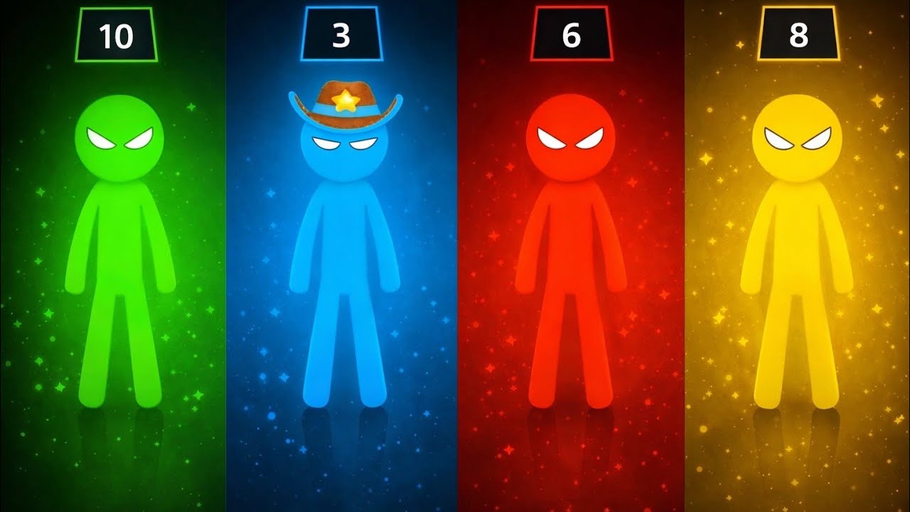 🔢 The Stickman Party 1 2 3 4 Player All Gameplay 🤝🥰🥰