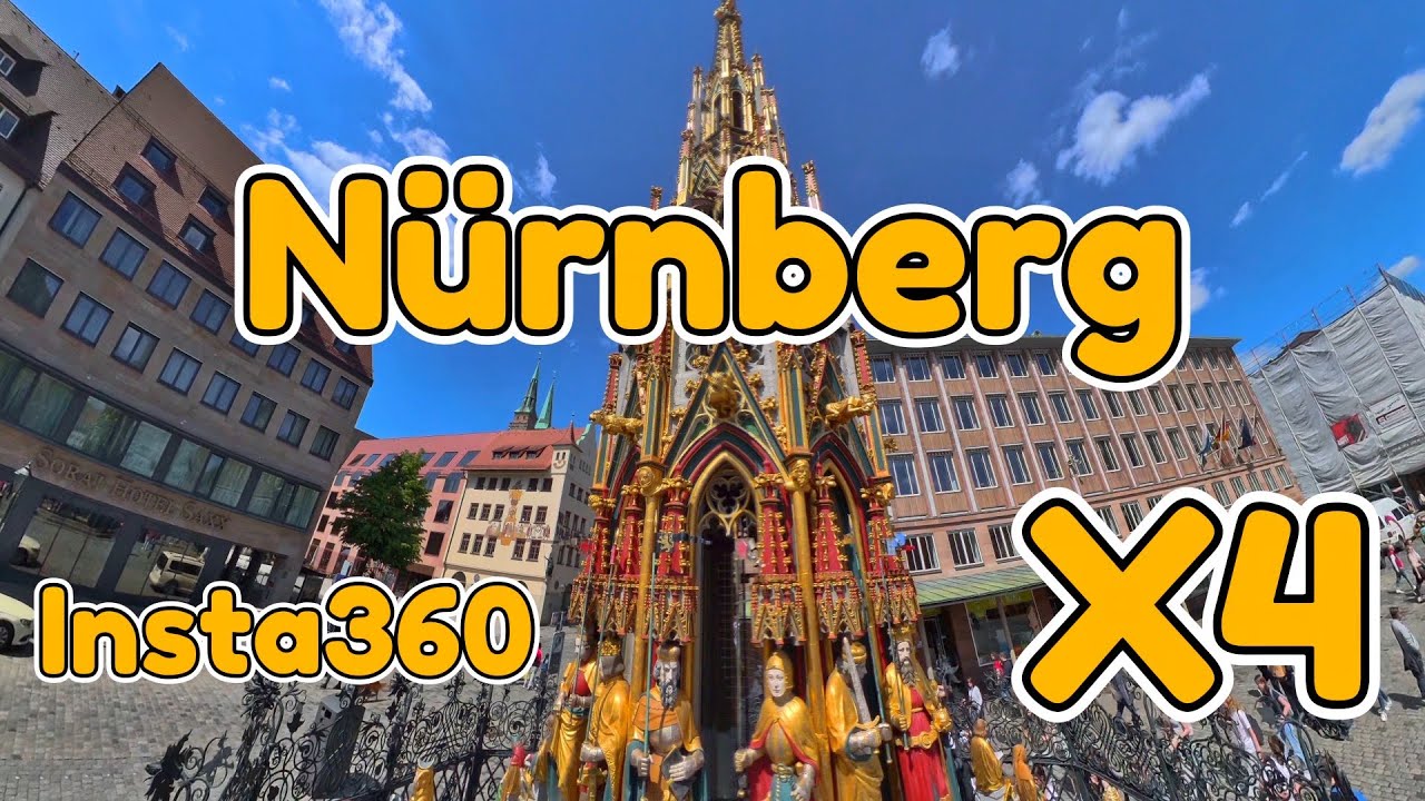 🇩🇪🏰🛴🌍 Nürnberg Altstadt Unterwegs mit der neuen Insta360 X4  4K🎥