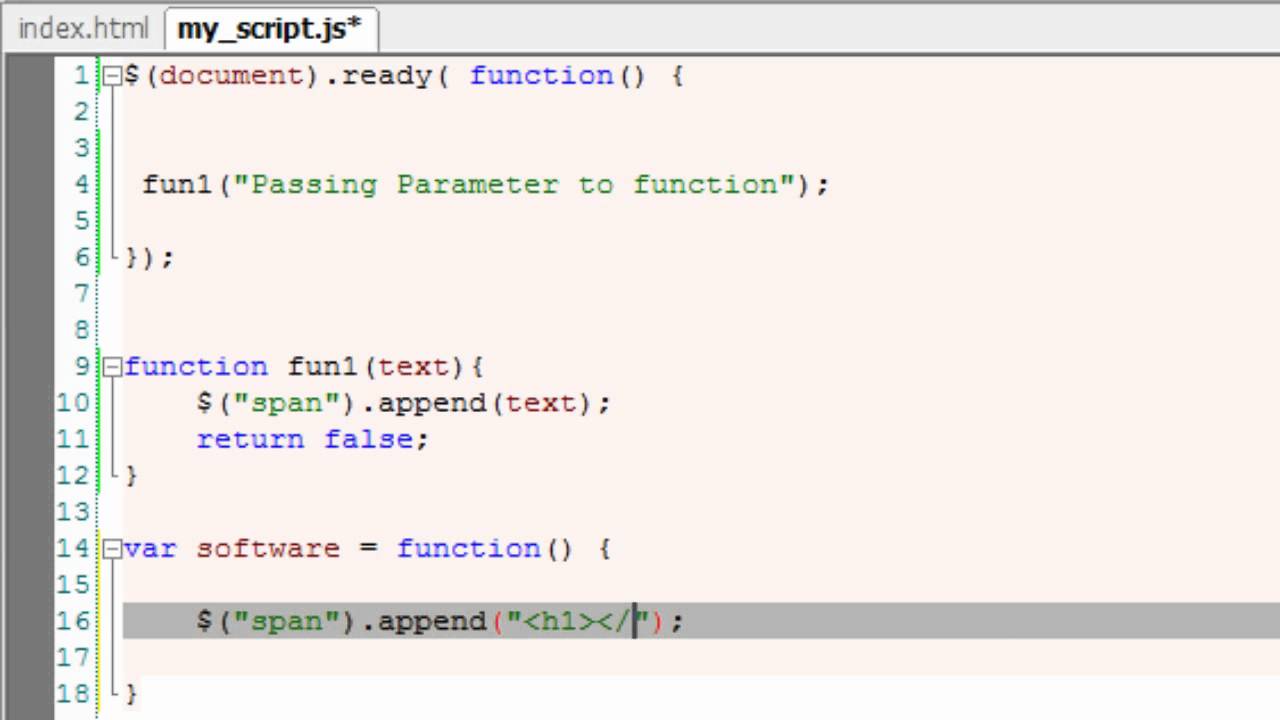 Custom Functions: jQuery