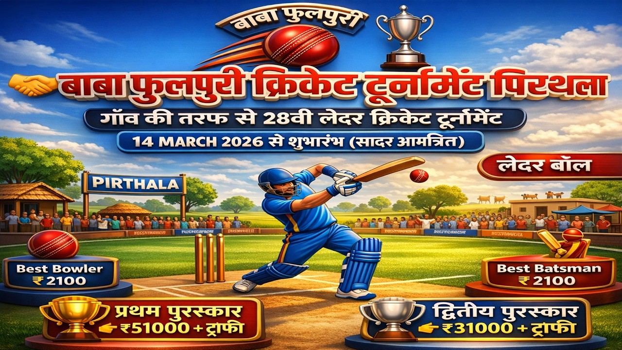 Day-5 #pirthala 🔴 🏏Harderwala 🆚 Nanheri B   || 📍बाबा फूलपुरी क्रिकेट टूर्नामेंट पिरथला 🏆 2026 ||