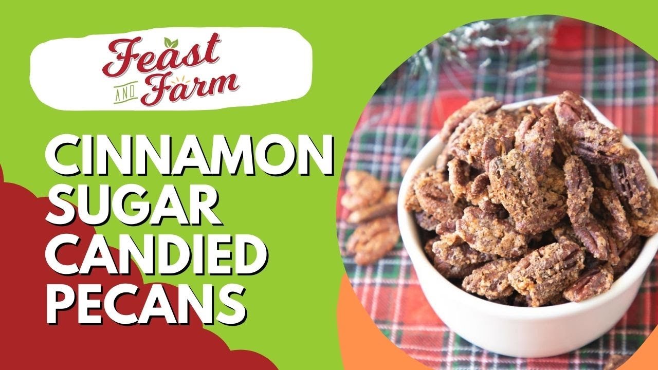Cinnamon Sugar Candied Pecans |The best Christmas treat!