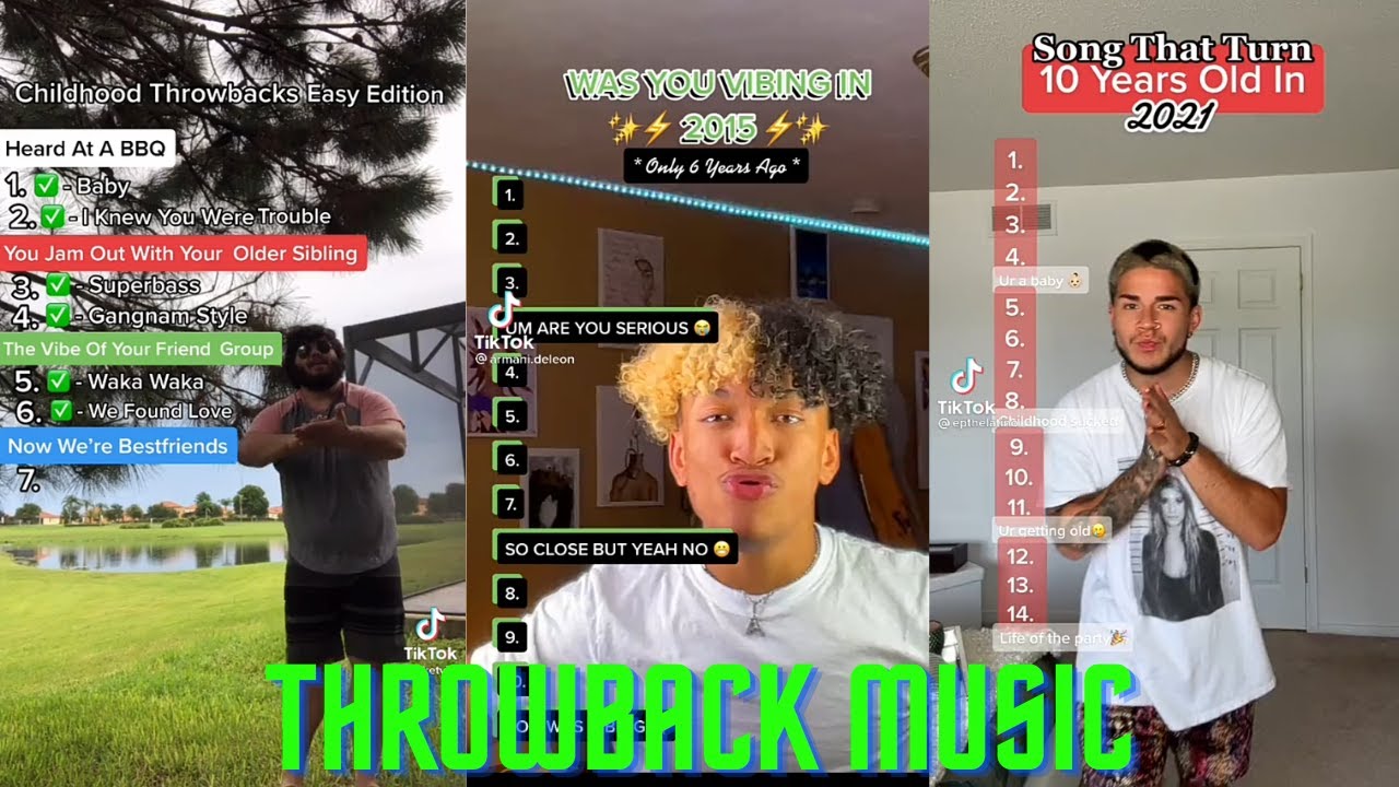Throwbacks Music Challenge TikTok Complilation 🎶