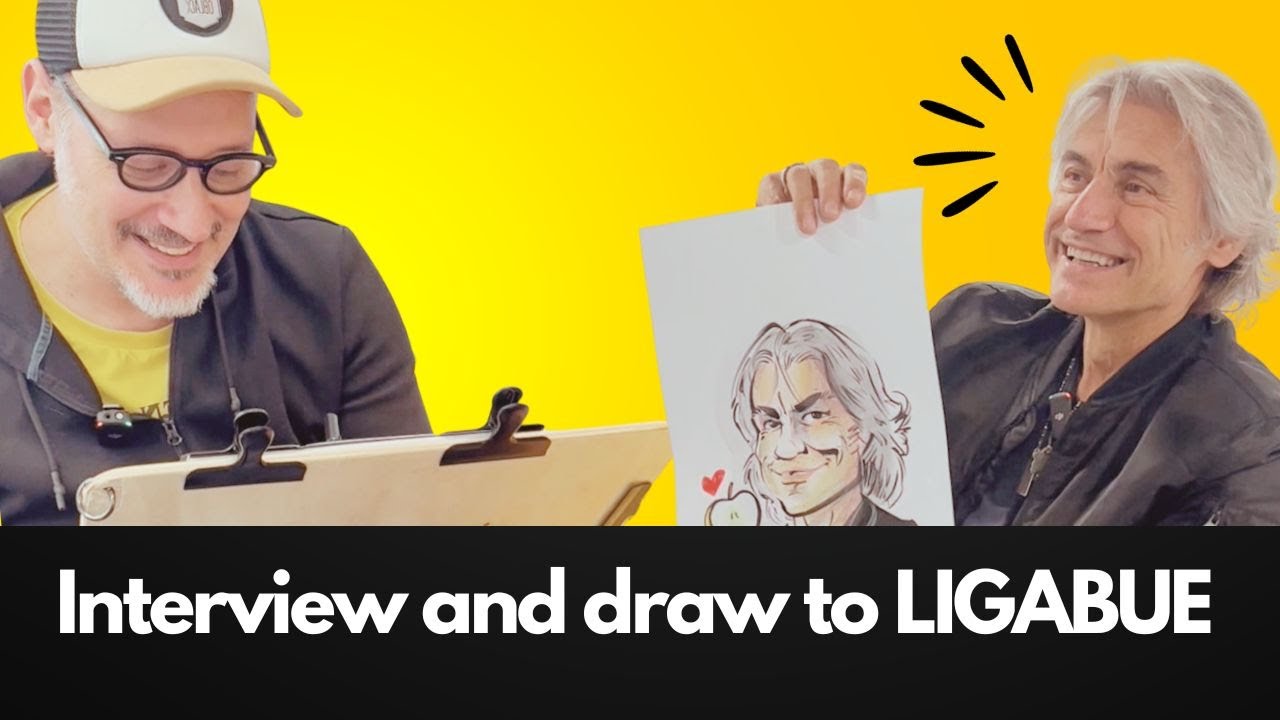 Luciano Ligabue - intervista con disegno. Raga che emozione!!