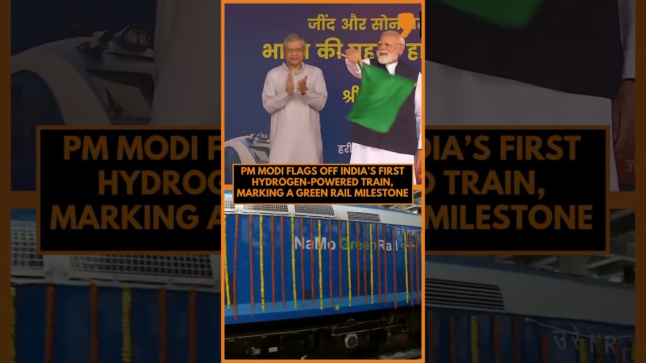 PM Modi Flags Off India's First Hydrogen-Powered Train | Green Rail Revolution Begins | News9