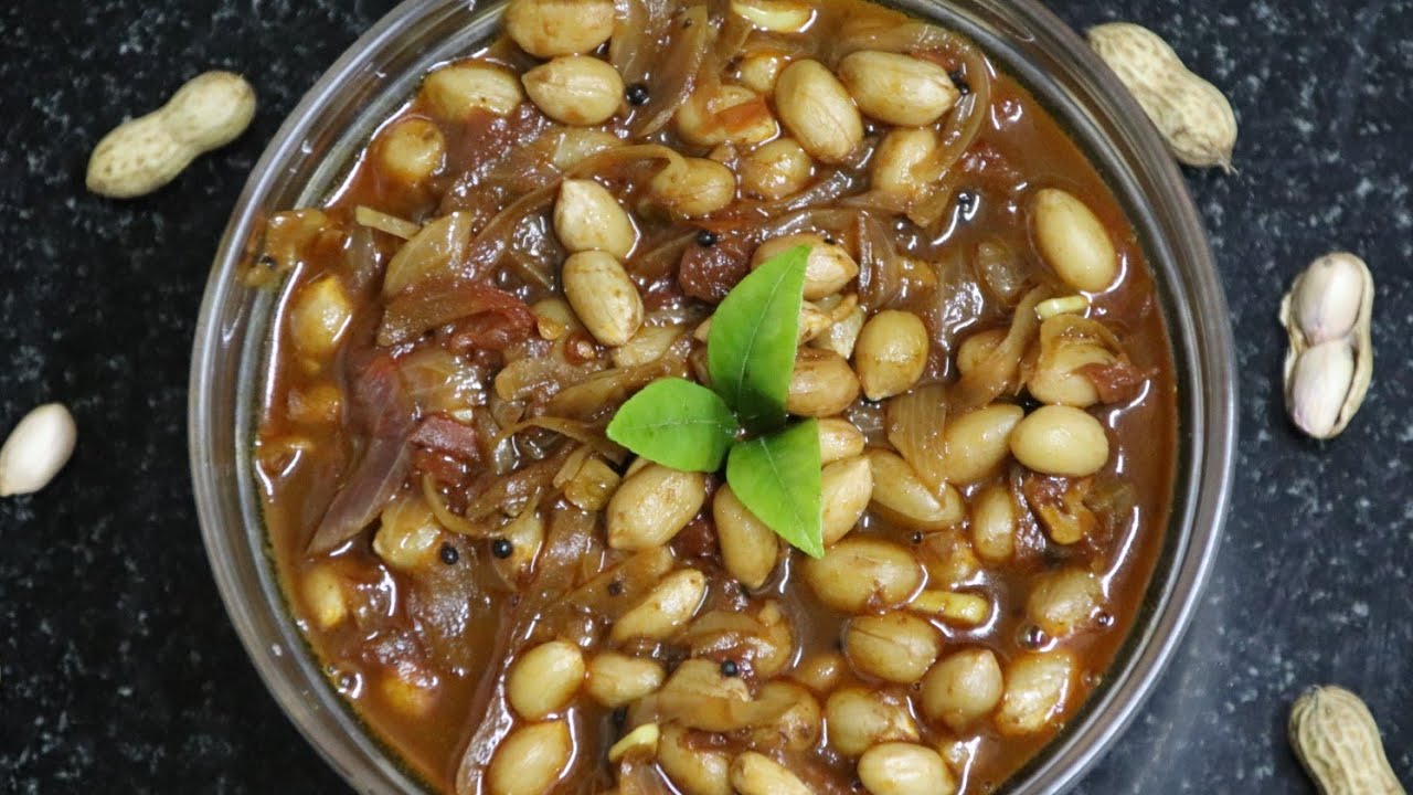 Groundnut curry - Peanut curry - Groundnut Recipes - indian food recipes - palli curry