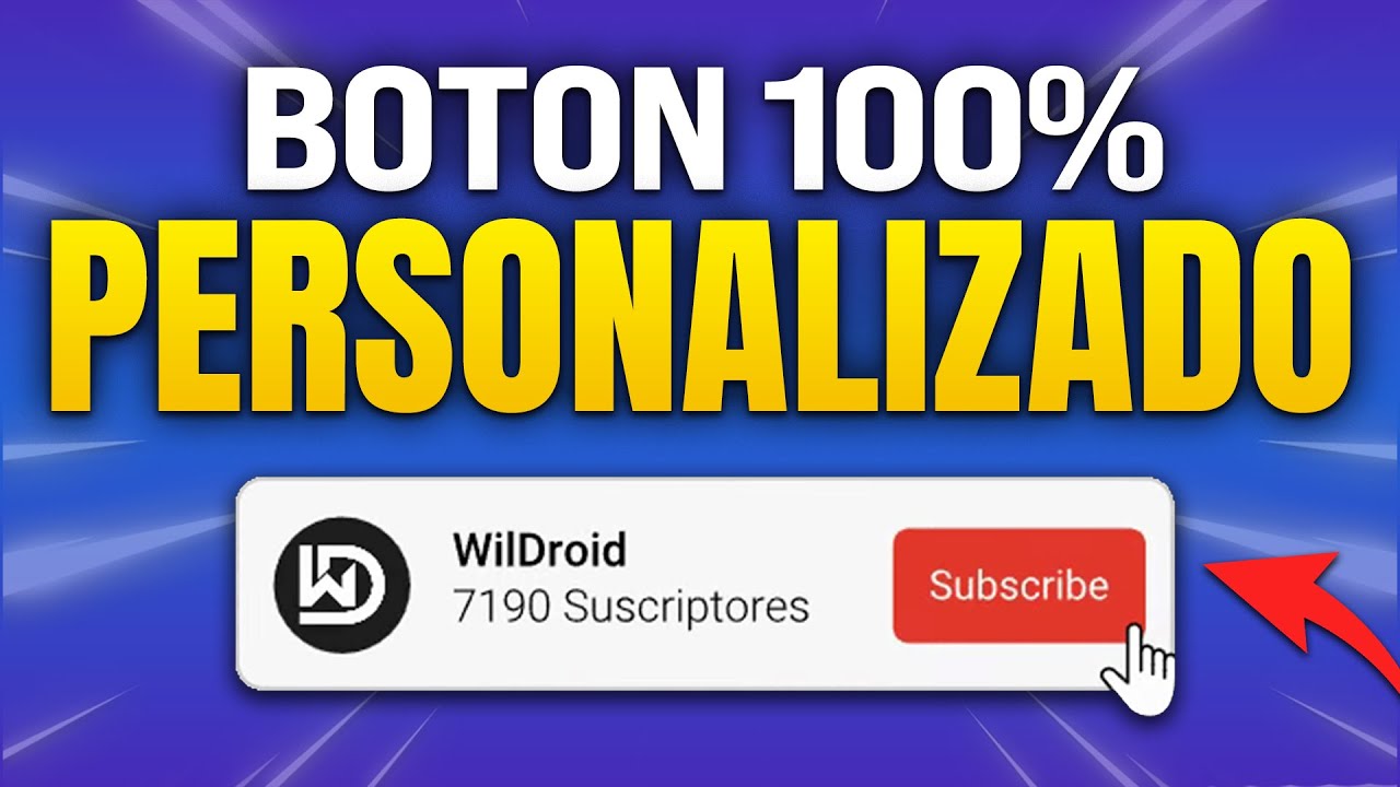 ✅ Cómo Hacer BOTON de SUSCRIPCION de YouTube PERSONALIZADO y ANIMADO 2024