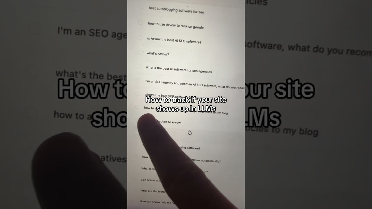 How to track if your site shows up in LLMs