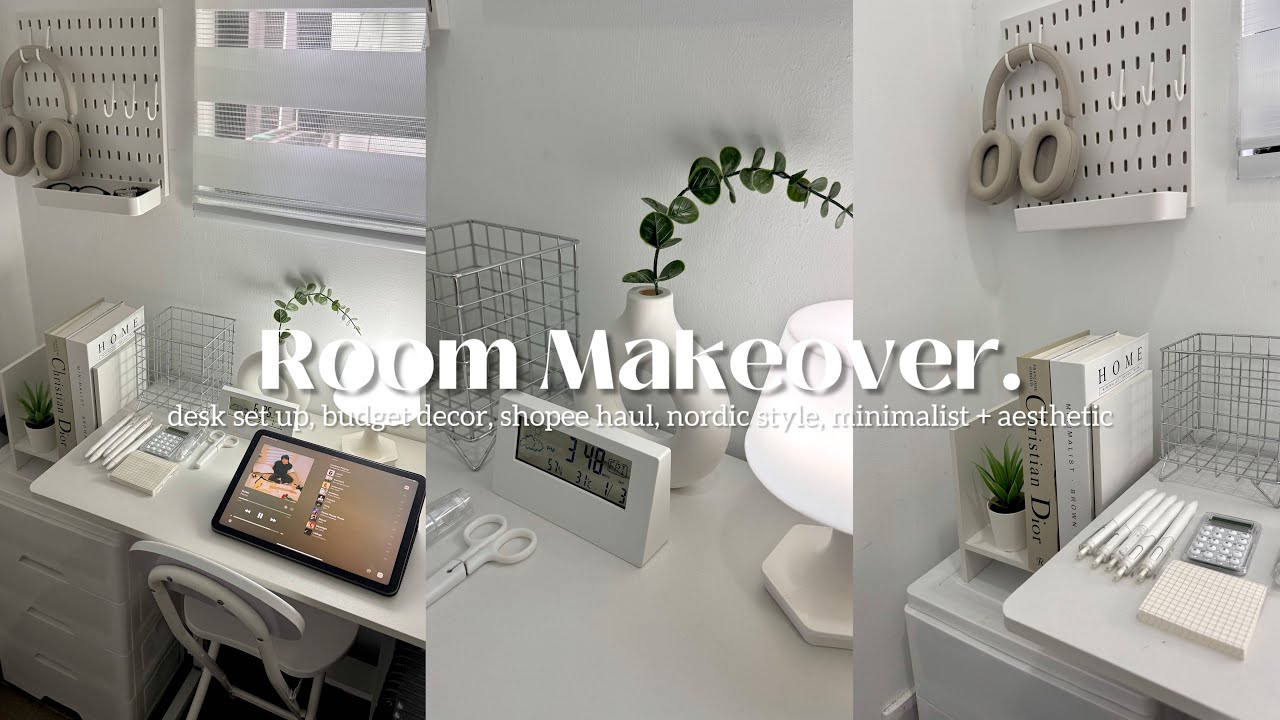 *Budget Room Makeover || nordic style, aesthetic + minimalist, shopee haul