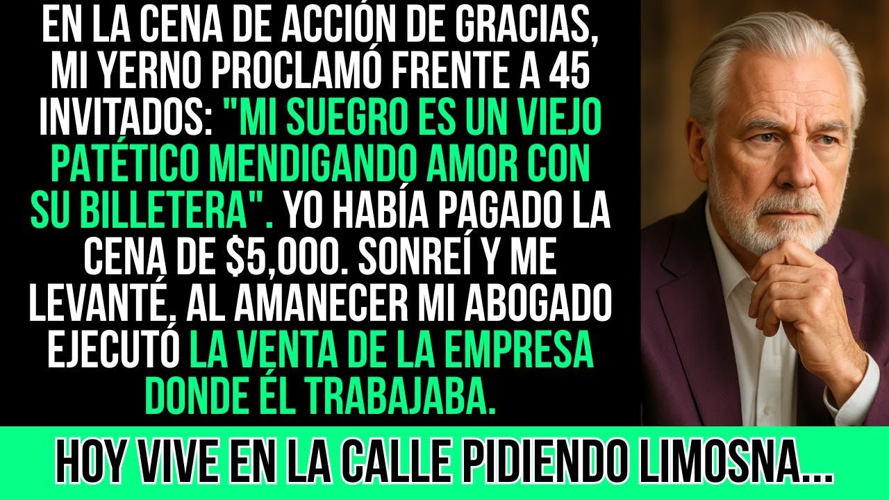 En La Cena, Mi Yerno Proclamó: 