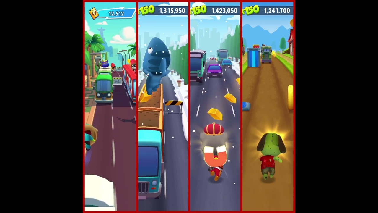King Tom VS Zombie Ben VS Shark Hank VS HeroGinger BlueSuit VS HeroTom BlackSuit Turbo Challenge