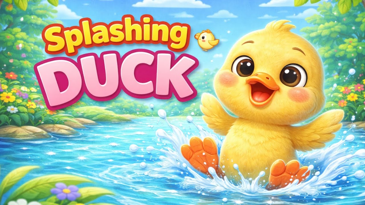 The Splashing Duck 🦆 | Fun Nursery Rhyme for Toddlers | Kids Song