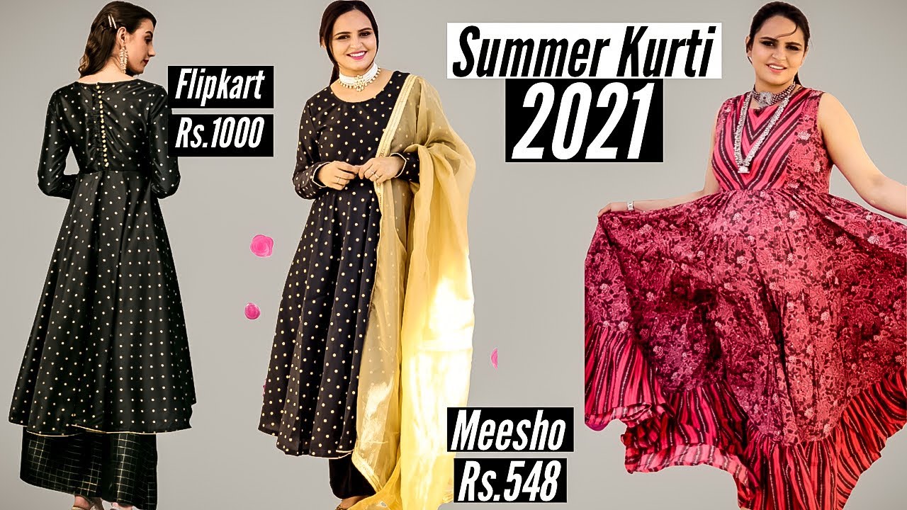 SUMMER KURTI HAUL 2021 | FLIPKART V/S MEESHO 😮 | MEET MY BABY