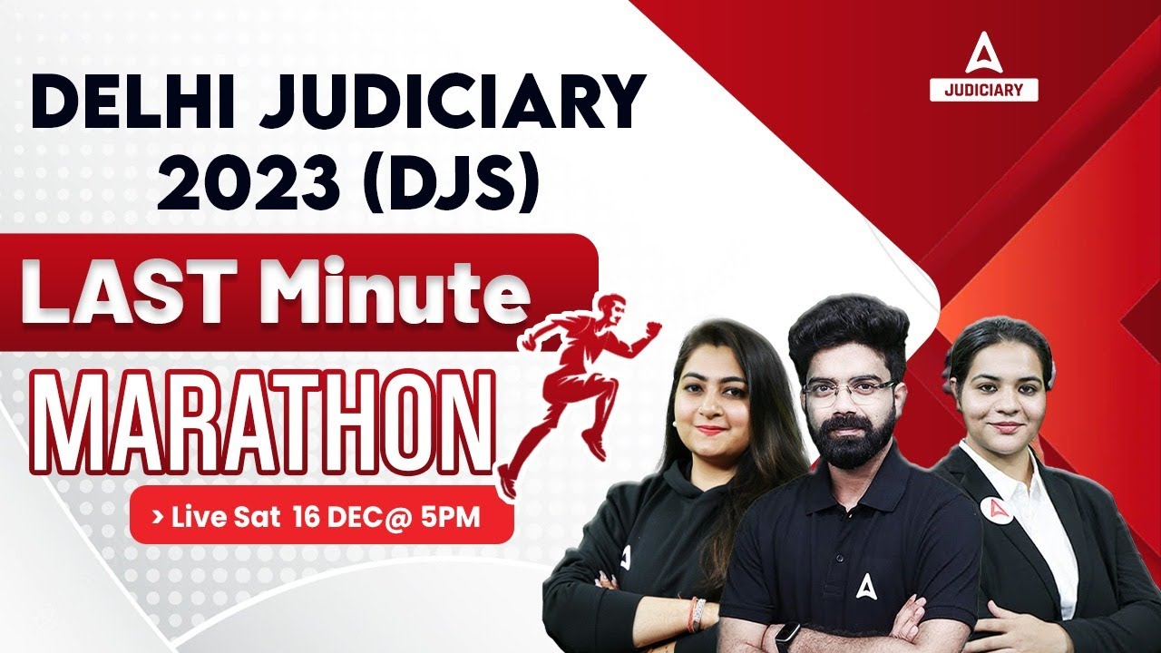 DJS 2023 MARATHON CLASS | Most Important Questions | Adda247 Judiciary