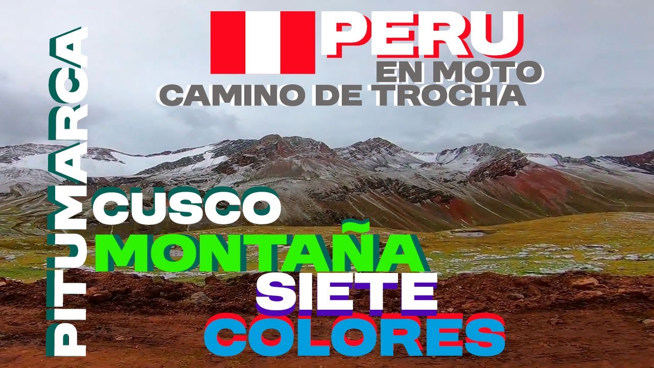 Camino de Trocha 🇵🇪🛵 MONTAÑA SIETE COLORES Pitumarca - Cusco PERU 🇵🇪EN MOTO | 🎧 #201 2024