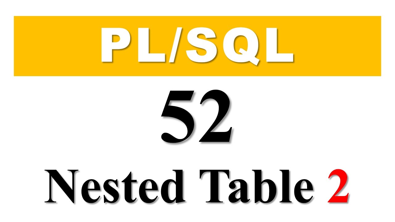 Учебник PL/SQL 52: Как создать вложенную таблицу как объект базы данных от Маниша Шармы