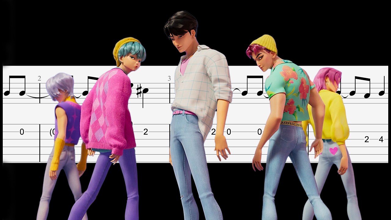 KPop Demon Hunters - Soda Pop - Guitar Tabs Tutorial With Sheets