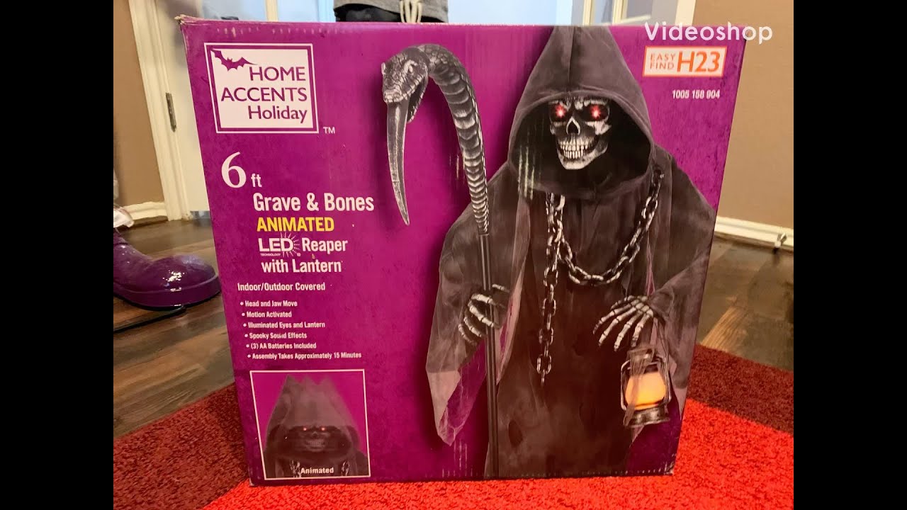 6 ft Grave & Bones Animated LED Reaper with Lantern