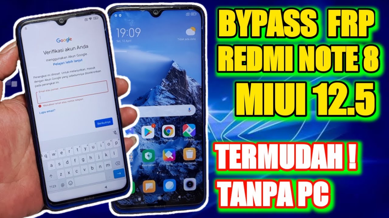 BYPASS FRP GOOGLE ACCOUNT‼️ REDMI NOTE 8 MIUI 12.5 TANPA PC 100% WORKING‼️ JKS opreker handphone