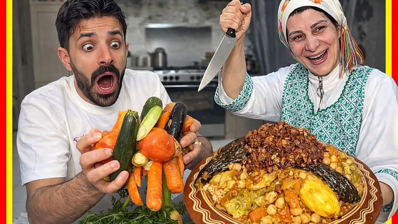 🤣دخلو تشوفو القصباوية هزات السلاح🔥فقصّها ياسر #food #اكسبلور #تيك_توك فتنقية خضار الكسكسو2️⃣😂