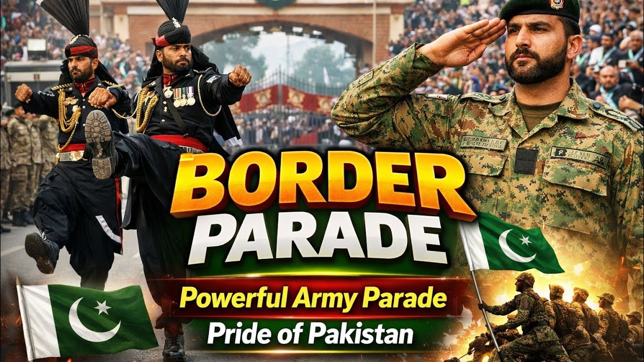 Pakistan Border Parade 🇵🇰 | Powerful Army Parade | Pride of Pakistan#PakistanArmy #BorderParade 