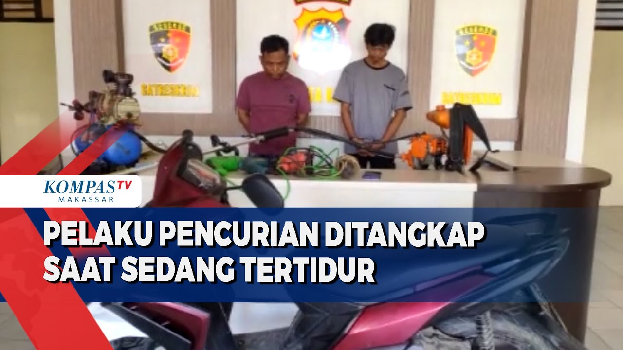 Pelaku Pencurian Ditangkap Saat Sedang Tertidur