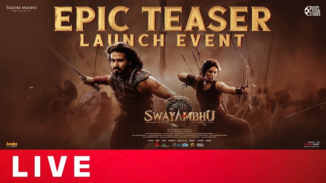 Swayambhu EPIC Teaser Massive Launch Event LIVE | Nikhil Siddhartha |Samyukta |Nabha