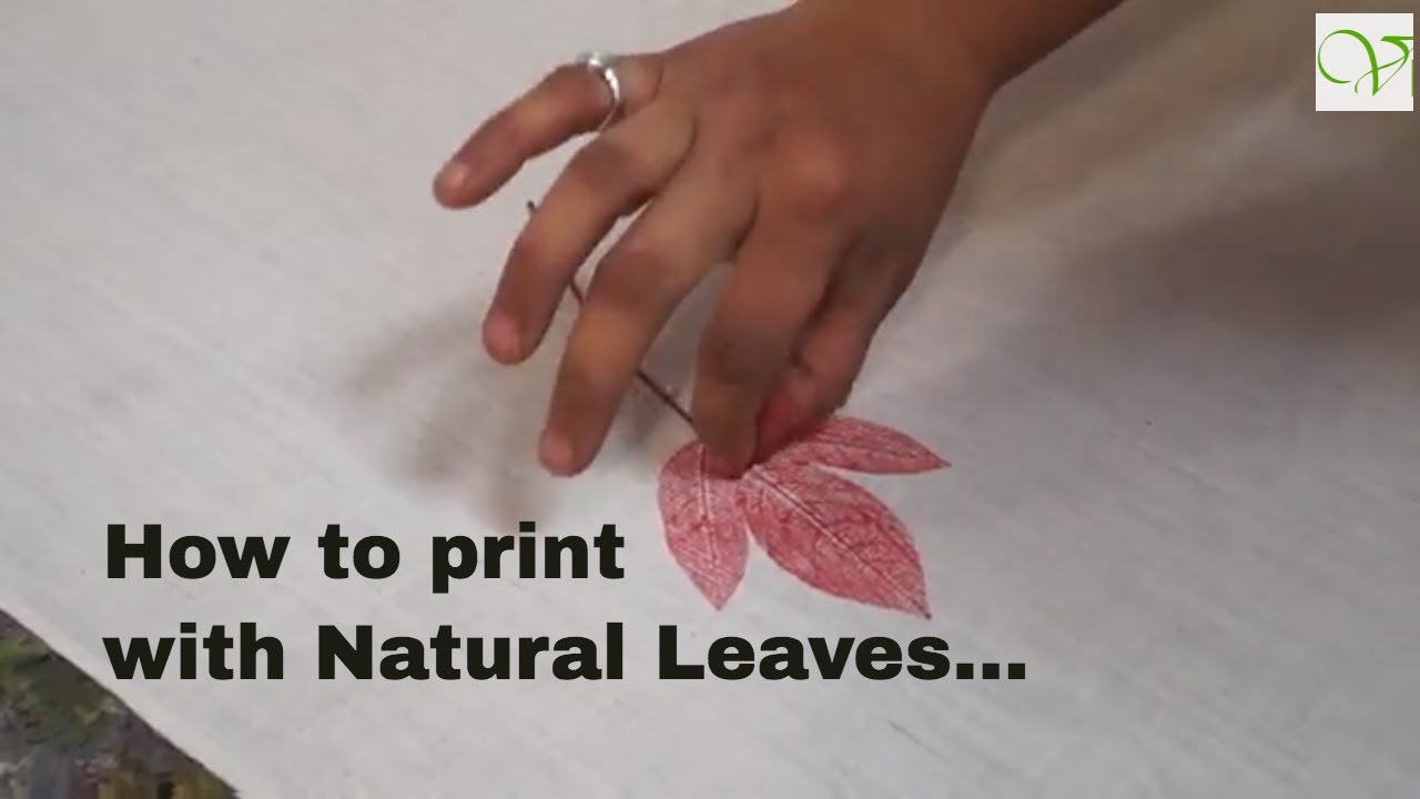 Leaf Printing : How to do Leaf Printing on Fabric with Natural Dyes.
