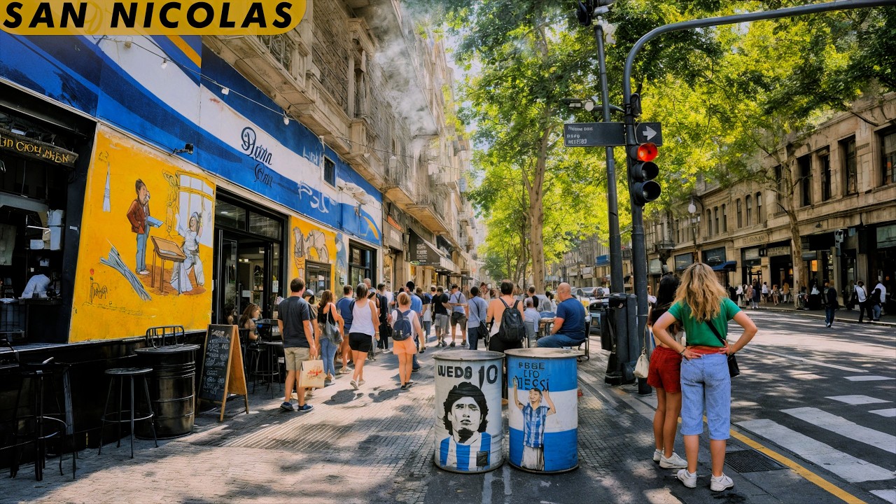 Walking Through History 🇦🇷🏛️ | Avenida de Mayo – San Nicolás Walking Tour (4K)