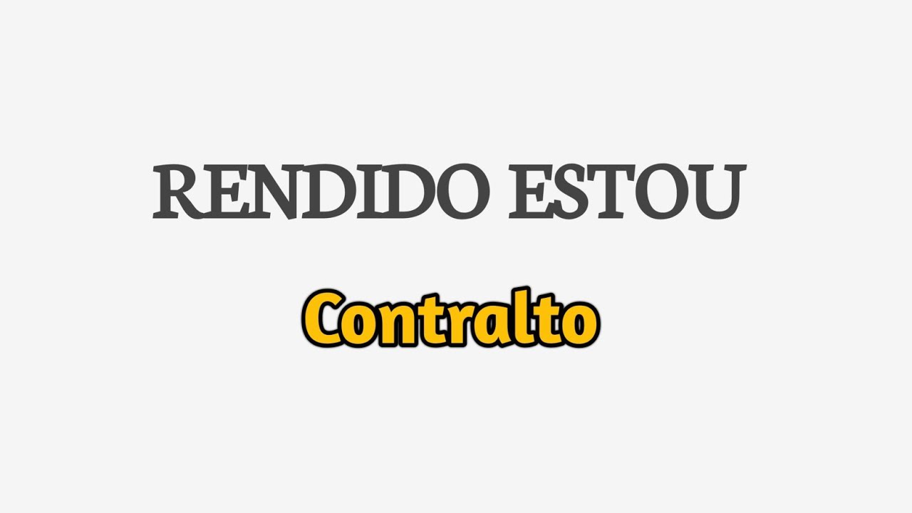 RENDIDO ESTOU (Arms Open Wide) - Aline Barros (Contralto)