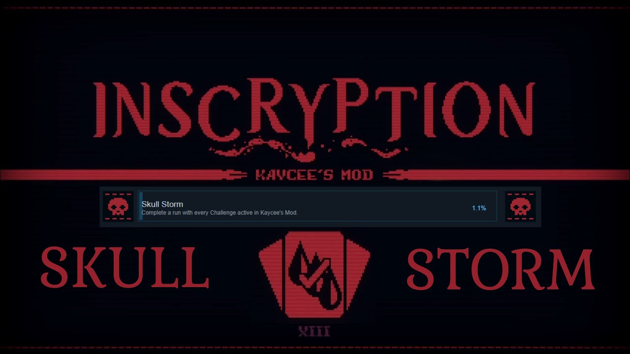 Skull Storm achievement | Complete run and guide with High Cost deck | Inscryption Kaycee's Mod
