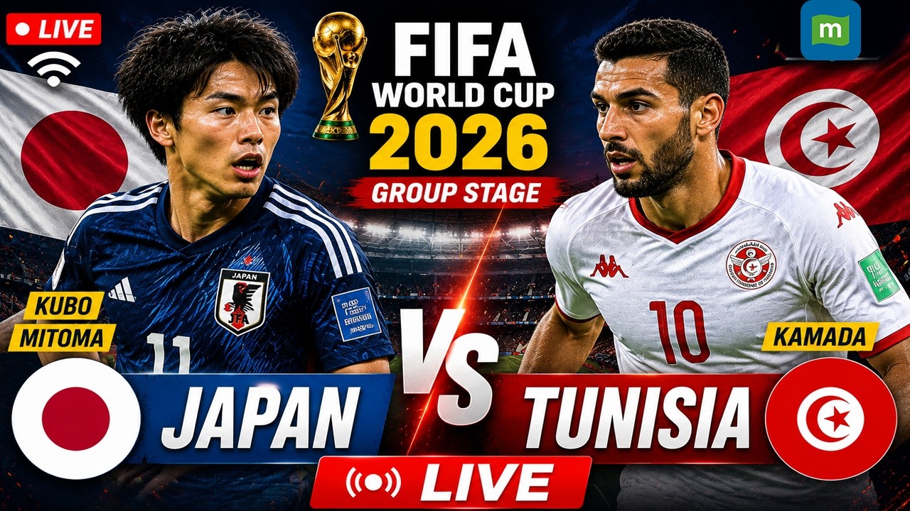 🔴Japan vs Tunisia LIVE Score | World Cup 2026 Watch Along | JPN vs TUN LIVE | Football LIVE |N18G