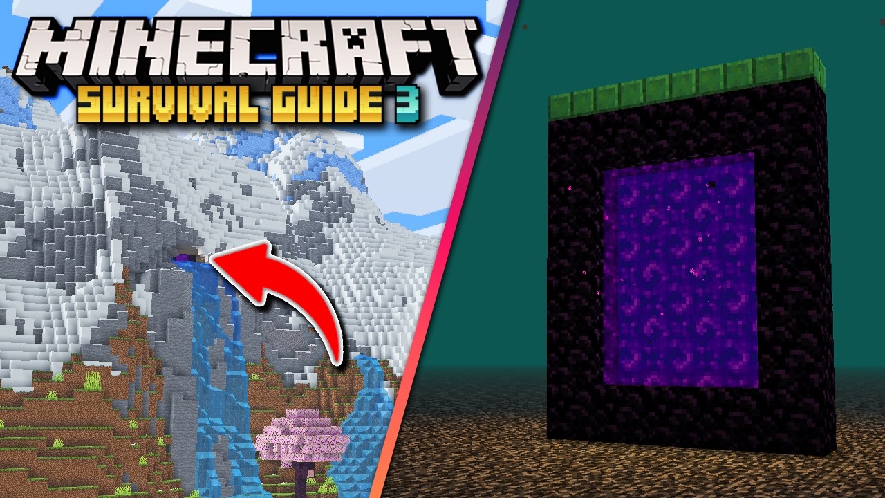 Секретный портал на крышу Нижнего мира! ▫ Руководство по выживанию в Minecraft, сезон 3 ▫ Обучающ...