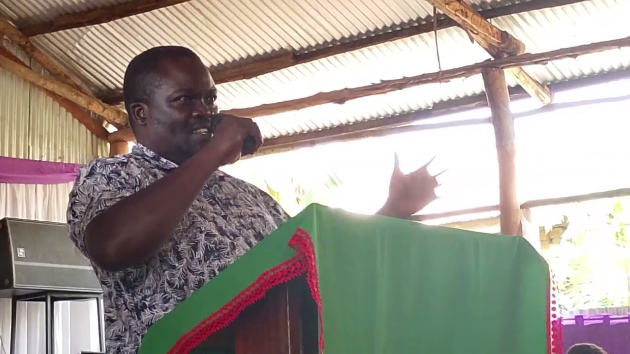 Dr. Agom de preaching Doctor of Tirir H.C iv in Soroti explaining about non communicable diseases