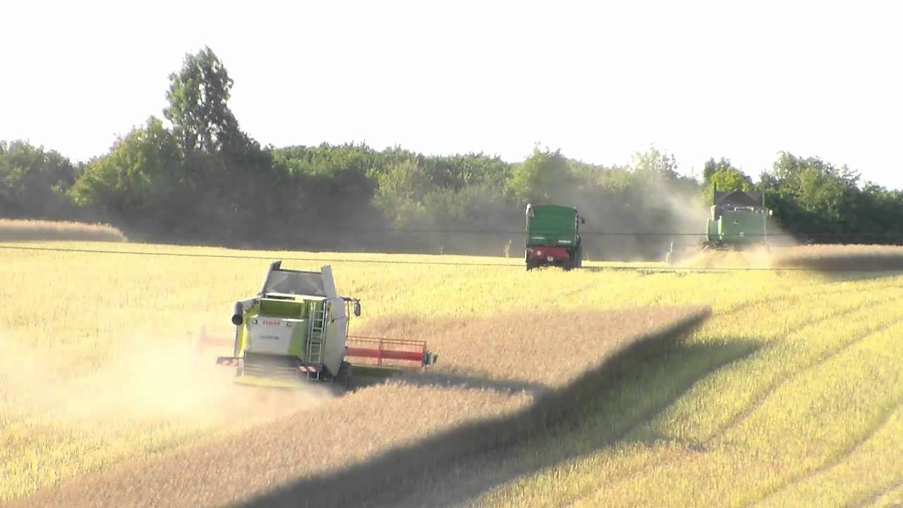 John Deere 9880,S690i,Claas Lexoin 670 Beim Raps Dreschen 2012