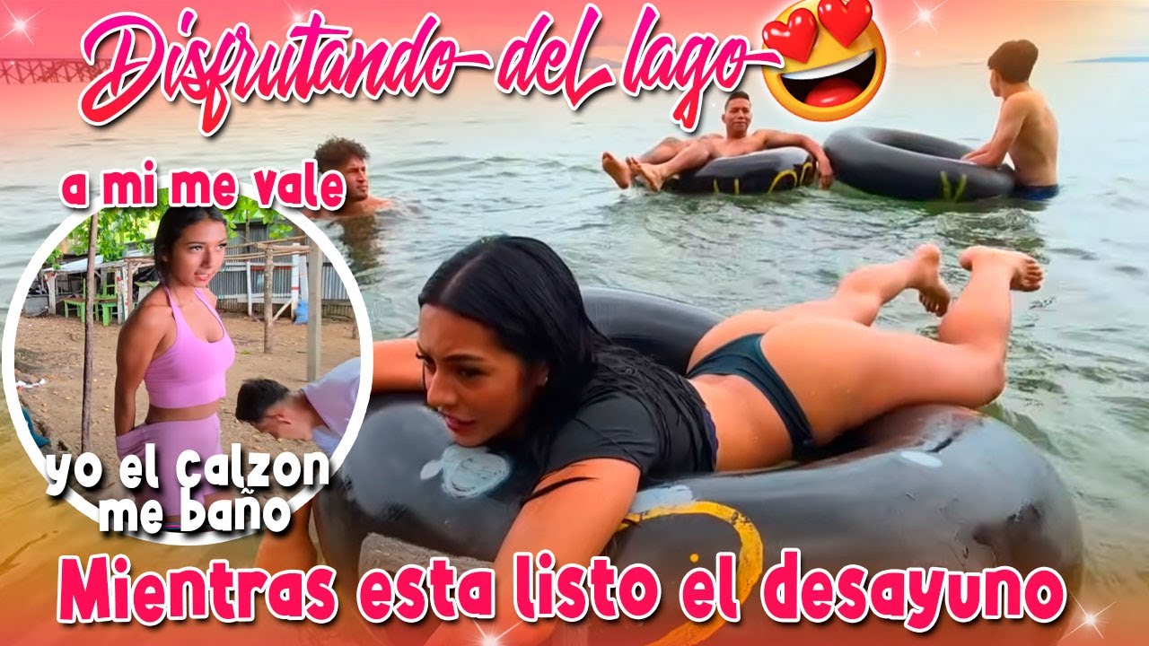 A LAS BICHAS LES VALIÓ Y SE BAÑARON EN CALZÓN. Mientras esperamos la comida nos dimos un rico baño🥰