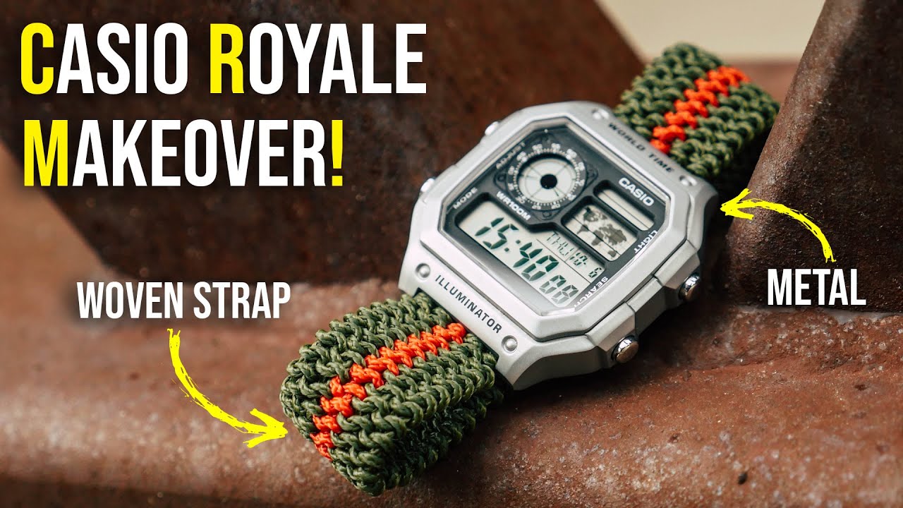 IT'S TIME For A Snake Knot Watch Strap! | SKXMod Casio Royale AE-1200