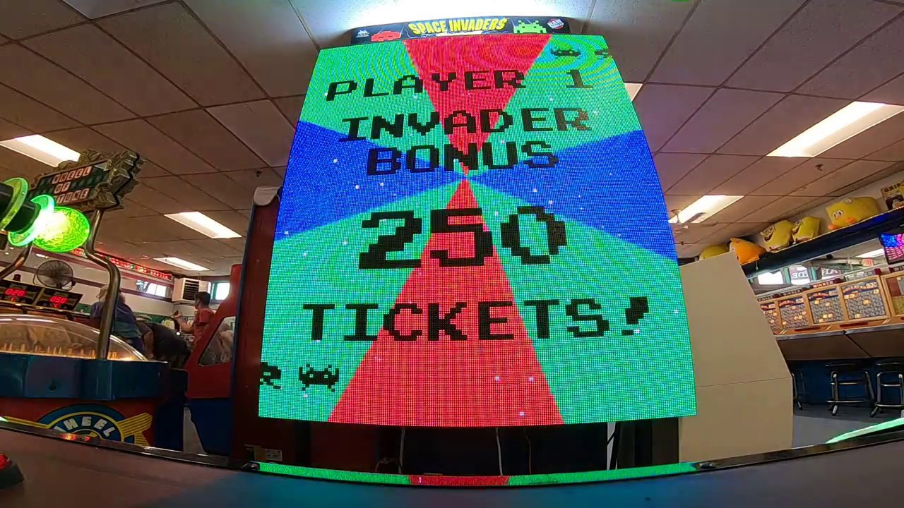 Space Invaders Frenzy Arcade Game JACKPOT WIN #24 at Salisbury Beach (From 8/16/18)