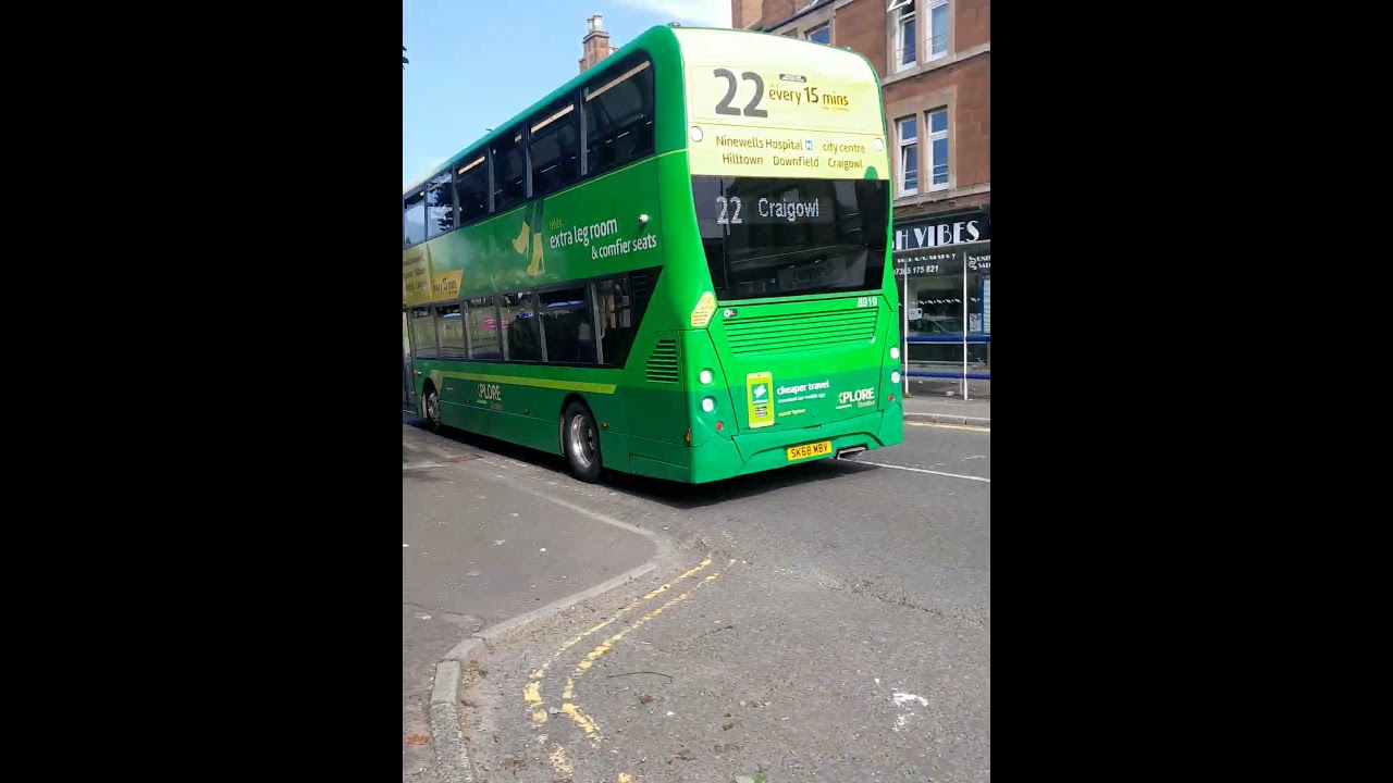 Xplore Dundee route "22" branded Enviro 400mmc (8919) in Dundee on route 22 to craigowl.