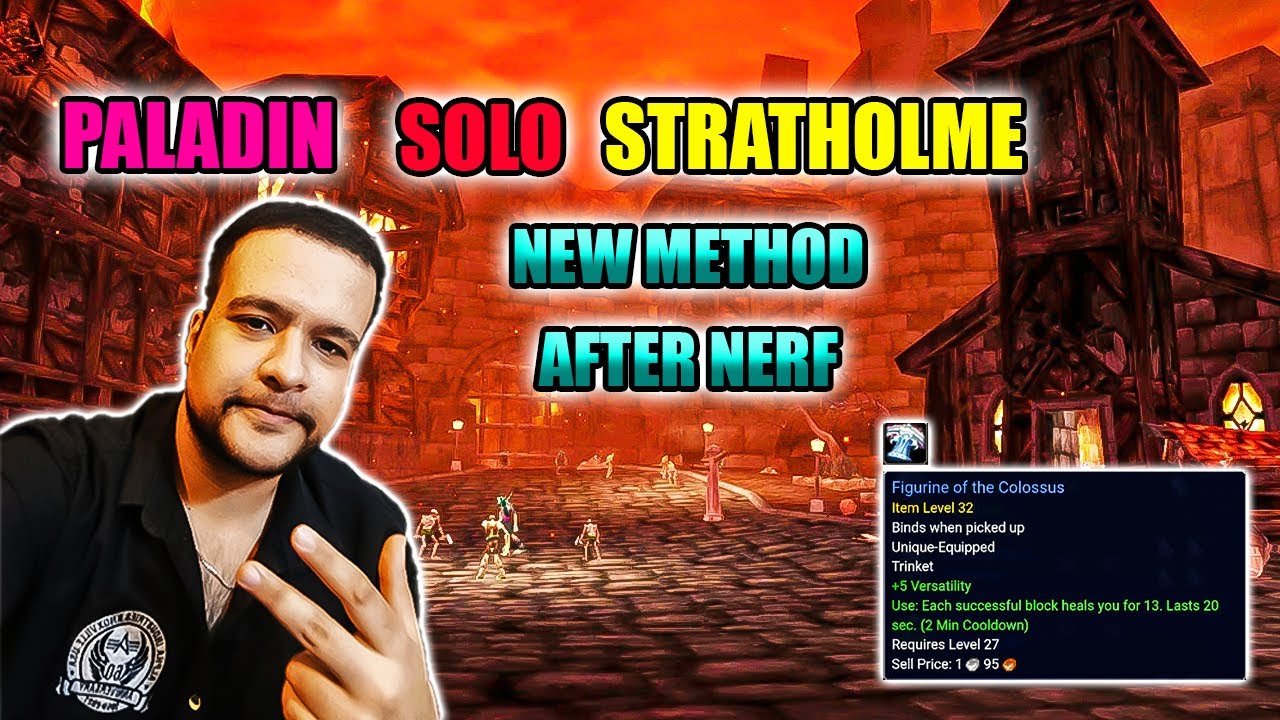 TBC PTR -STRATHOLME solo paladin new method for nerf -200 mobs in 3 pull (250Gold Per H)
